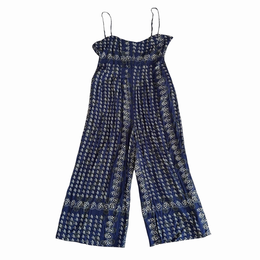 Urban Outfitters Jumpsuit M Women Floral Navy Whimsigoth Festival boho Hippie